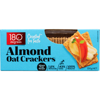 180 Degrees Almond Oat Crackers 150g