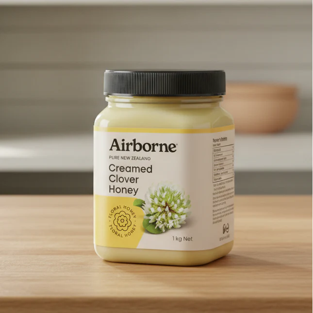 Airborne Creamed Clover Honey 1kg