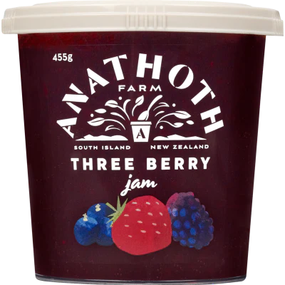 Anathoth Farm Three Berry Jam 455g
