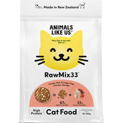 Animals Like Us RawMix 33 Oceanfish & Cage-Free Chicken Recipe Cat Food 450g