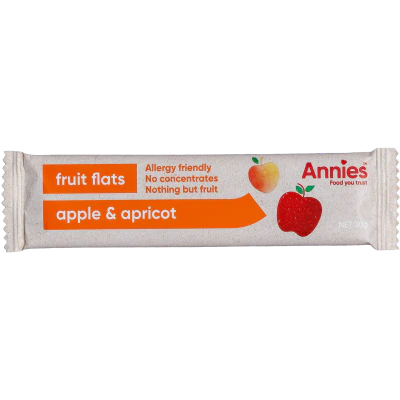 Annies Apple & Apricot Fruit Flats 30g