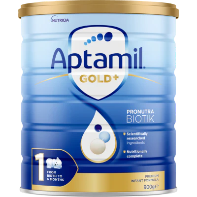 Aptamil Gold+ 1 Pronutra Biotik Baby Infant Formula From Birth to 6 Months 900g