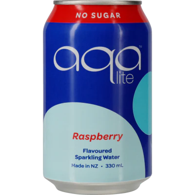 Aqa Lite No Sugar Raspberry Flavoured Sparkling Water 330ml