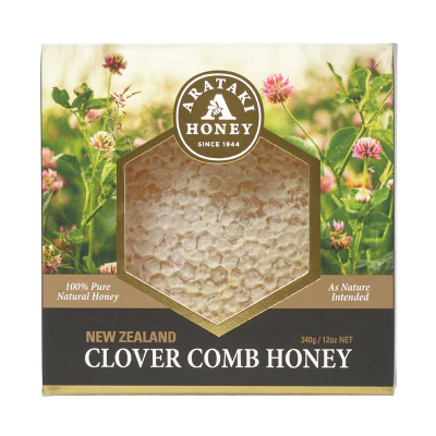 Arataki New Zealand Clover Comb Honey 340g