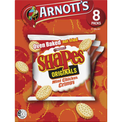 Arnott's Shapes Mini Chicken Crimpy Crackers 200g