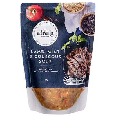 Artisano Lamb Mint & Couscous Soup 500g