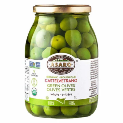 Asaro Farms Organic Green Olives 1kg