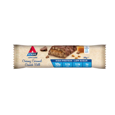 Atkins Low Carb Creamy Caramel Crunch Roll 50g