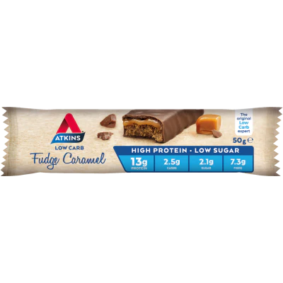 Atkins Low Carb Fudge Caramel Bar 50g