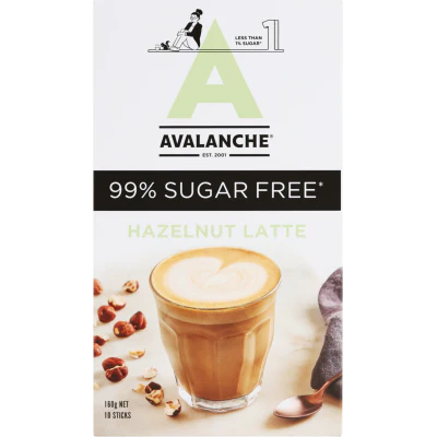 Avalanche 99% Sugar Free Hazelnut Latte Coffee Sachets 10 x 16g