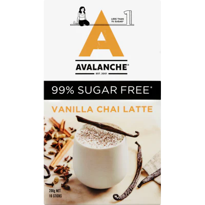 Avalanche 99% Sugar Free Vanilla Chai Latte Coffee Sachets 10 x 20g