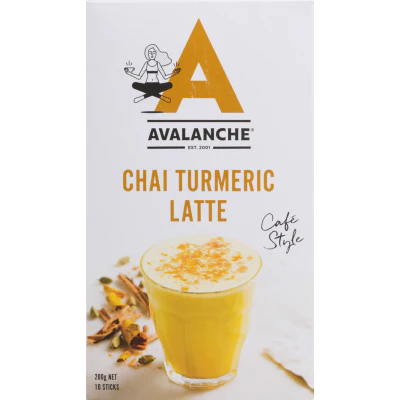 Avalanche Cafe Style Chai Turmeric Latte Sticks 10 x 20g