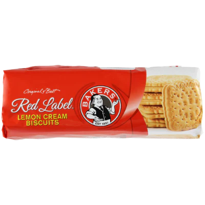 Bakers Red Label Lemon Cream Biscuits 200g