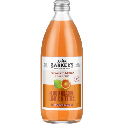 Barker's Blood Orange Lime & Bitters Premium Mixer 500ml
