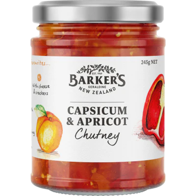 Barker's Capsicum & Apricot Chutney 245g