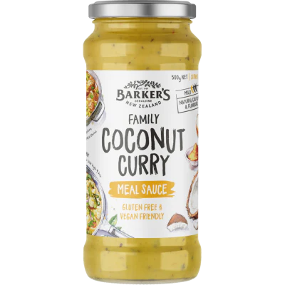 Barker's Family Coconut Curry Meal Sauce 500g