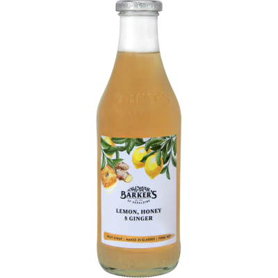 Barker's Lemon Honey & Ginger Fruit Syrup 710ml