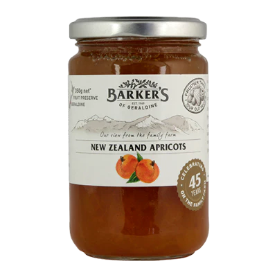 Barker's New Zealand Apricot Jam 350g