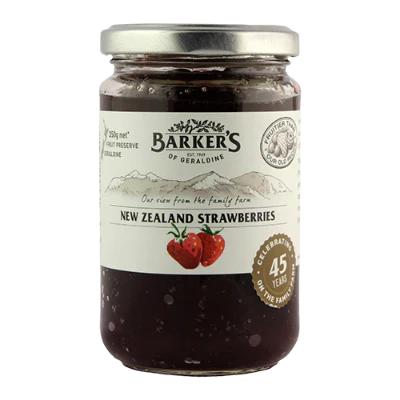 Barker's New Zealand Strawberry Preserve 350g