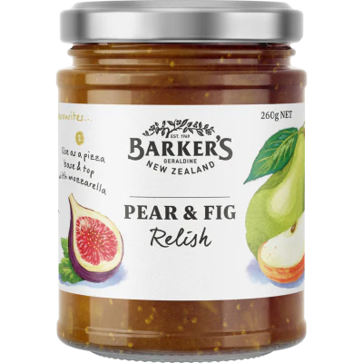 Barker's Pear & Fig Relish 260g