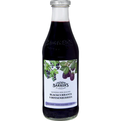Barker's Squeezed New Zealand Blackcurrants & Boysenberries Fruit Syrup 710ml