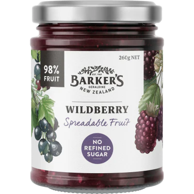 Barker's Wildberry Spreadable Fruit 260g