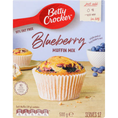 Betty Crocker 97% Fat Free Blueberry Muffin Mix 500g