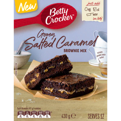 Betty Crocker Gooey Salted Caramel Brownie Mix 430g