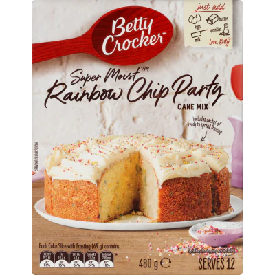 Betty Crocker Rainbow Chip Party Cake Mix 480g