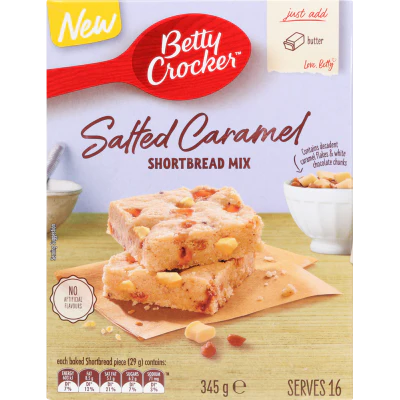 Betty Crocker Salted Caramel Shortbread Mix 345g