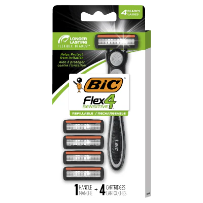 Bic Hybrid 4 Flex Sensitive Disposable Razor ea