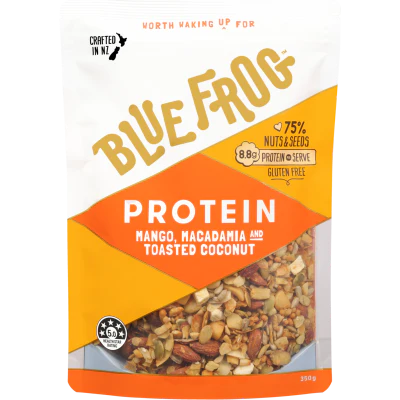 Blue Frog Protein Mango Macadamia & Toasted Coconut Granola 350g