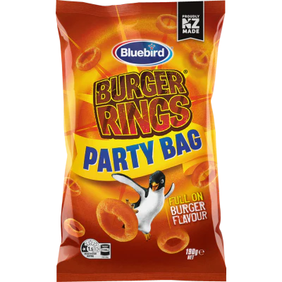 Bluebird Burger Rings Party Bag 190g