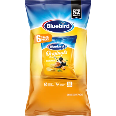 Bluebird Original Chicken Potato Chips 6 x 18g
