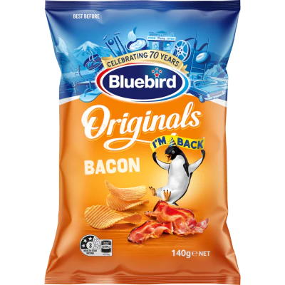Bluebird Originals Bacon Potato Chips 140g