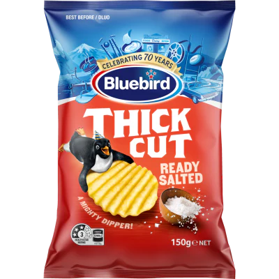 Bluebird Thick Cut Ready Salted Potato Chips 150g