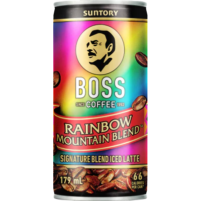 Boss Rainbow Mountain Blend Signature Blend Iced Latte Coffee 179ml