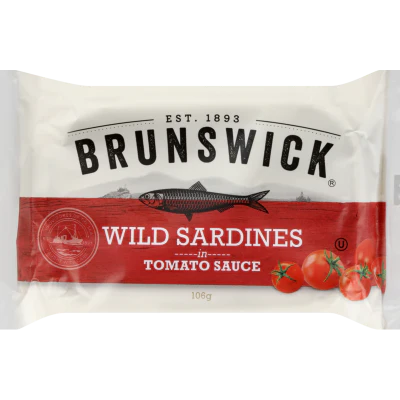 Brunswick Wild Sardines In Tomato Sauce 106g