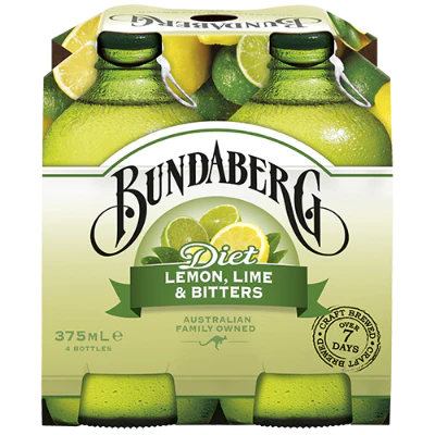 Bundaberg Diet Lemon Lime & Bitters 4 x 375ml