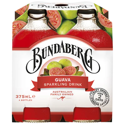 Bundaberg Guava Sparkling Drink 4 x 375ml