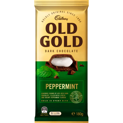 Cadbury Peppermint Dark Chocolate Block 180g