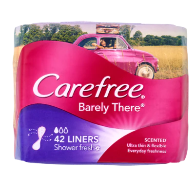 Carefree Barely There Shower Fresh Scent Liners 42pk
