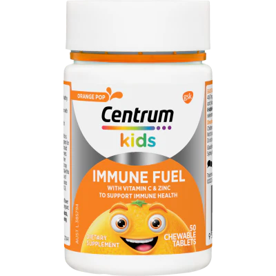 Centrum Kids Immune Fuel Orange Pop Chewable Tablets 50pk