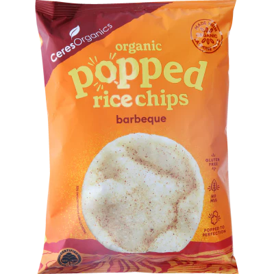 Ceres Organics Barbeque Popped Rice Chips 100g