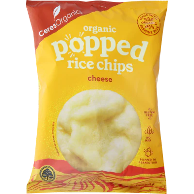 Ceres Organics Cheese Popped Rice Chips 100g