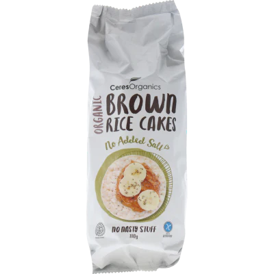 Ceres Organics No Added Salt Brown Rice Cakes 110g