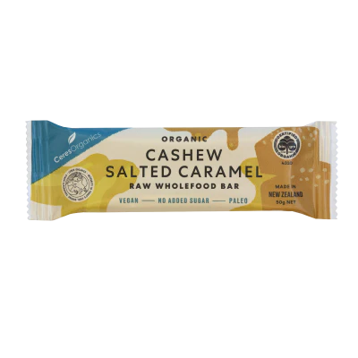 Ceres Organics Organic Cashew Salted Caramel Raw Wholefood Bar 50g