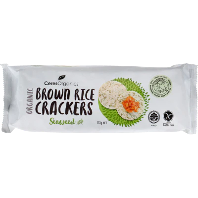 Ceres Organics Organic Seaweed Brown Rice Crackers 115g