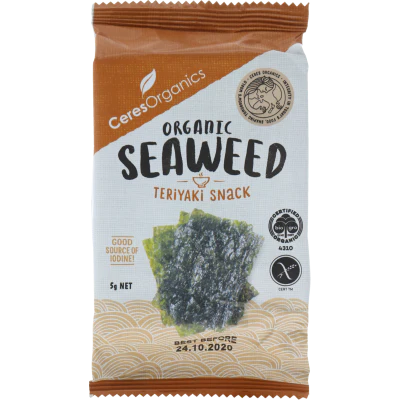 Ceres Organics Organic Seaweed Teriyaki Snack 5g