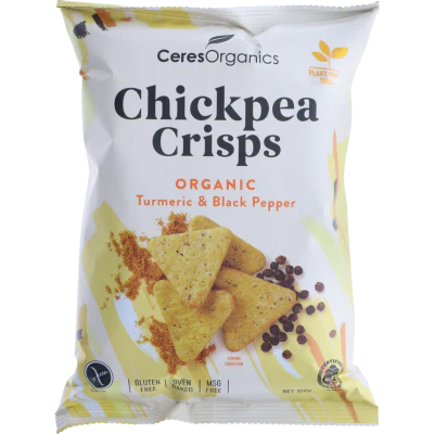 Ceres Organics Organic Turmeric & Black Pepper Chickpea Crisps 100g